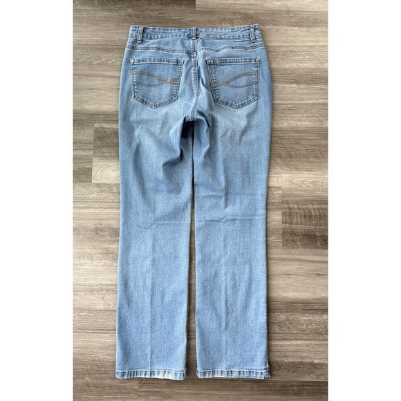 Relativity Straight Jeans Size 6 Short Medium Wash Soft A7 - Picture 2 of 3